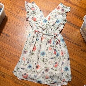 Jessica Simpson maternity and breastfeeding ready Dress with Ruffle Details